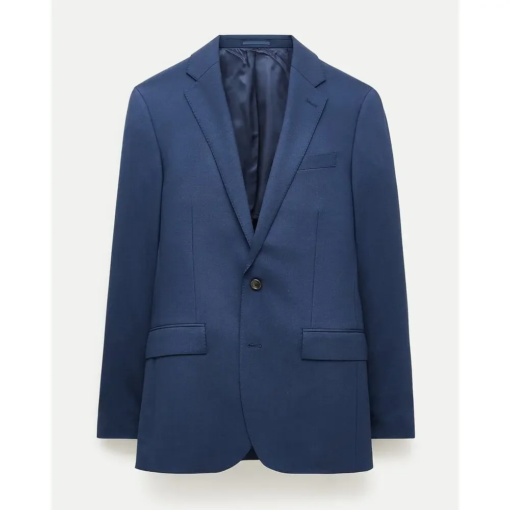 J. Crew Ludlow Traveler Slim-Fit Italian Wool Suit Deep Ocean Size 42R NWOT